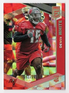 2019 Donruss Elite Red Rookie /299 Devin White #129 Buccaneers Football Numbered - Picture 1 of 3