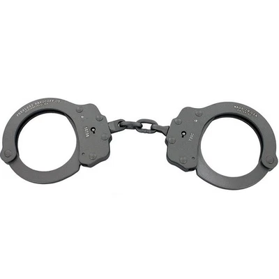 PEERLESS HANDCUFF COMPANY Peerless Model 730C Superlite Aluminum Chain-Linked Handcuffs & Keys, Gray