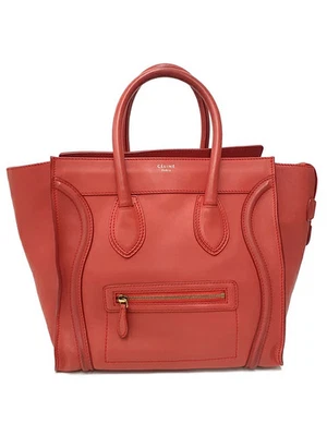 CELINE Luggage Mini Shopper Tote 165213 Tote Bag Terracotta Leather #T1367 - Image 1 of 4