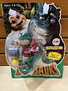 Vintage 1991 Disney Hasbro Dinosaurs Tv Show Earl Sinclair Action Figure New - Picture 1 of 12