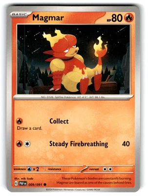 2024 Pokemon Magmar #9/91 - Image 1 of 2