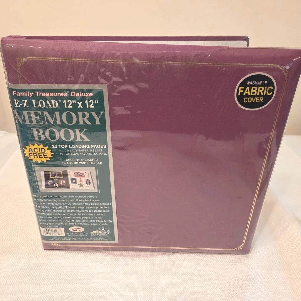 NUEVO álbum de fotos álbum de recortes Pioneer 12x 12 púrpura/magenta encuadernado con postes cargador superior  Foto 1 de 4