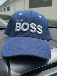 I'm the Boss Hook & Loop Hat Cap Blue , Clean, Free Shipping ๐บ๐ธ - Picture 1 of 5