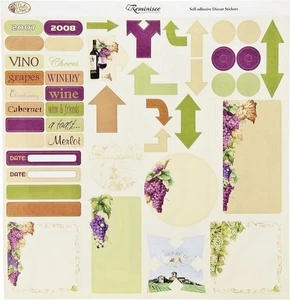 Reminisce WRATH OF GRAPES JOURNALING 12x12 Cardstock Sticker Sheet scrapbooking - Picture 1 of 1