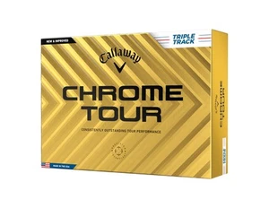 Callaway Golf Ball CHROME TOUR 24 TRIPLE TRACK 1 Dozzina (12 Pezzi) 4 Pezzi Const - Foto 1 di 8