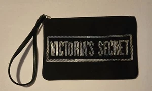 Victoria’s Secret Black Silver Sequin Handbag Clutch Purse - Picture 1 of 5