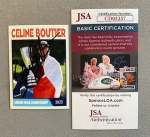 CELINE BOUTIER AUTOGRAPH 2023 AMUNDI EVIAN CHAMPIONSHIP TRADING CARD JSA CD05257 - Picture 1 of 2