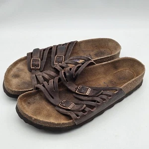 Sandalias Birkenstock Granada con correa de cuero marrón UE 37 EE. UU. para mujer talla 6-6,5 - Imagen 1 de 8
