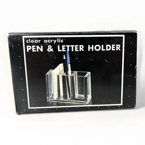 Bolígrafo y soporte para letras de acrílico transparente vintage acrílico transparente ¡NUEVO EN STOCK! - Imagen 1 de 7