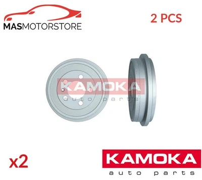 BRAKE DRUM PAIR SET REAR KAMOKA 104037 2PCS P NEW OE REPLACEMENT - Image 1 of 4