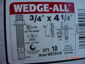 10 Count  Simpson  Strong Tie  Wedge All  3/4 x 4 1/4 - Picture 1 of 1