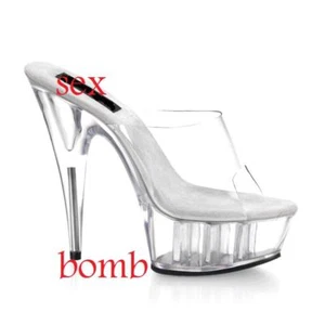 GLAM SEXY SCARPE DONNA DISCO SANDALI SLIDE TACCO 14,5 dal numero 35 al 44 - Foto 1 di 1