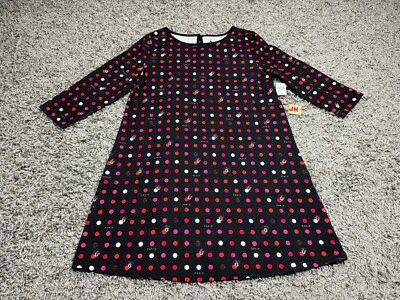 NEW Disney Dress Womens Medium Black Red Pink Minnie Mouse Paris Polka Dot Parks - Image 1 of 4