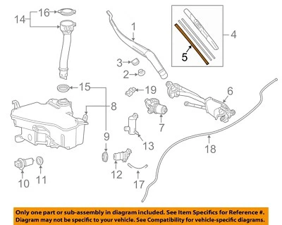 TOYOTA OEM 13-20 Avalon Componentes de limpiaparabrisas-Inserto de escobilla limpiaparabrisas 8521406100 Foto 1 de 2