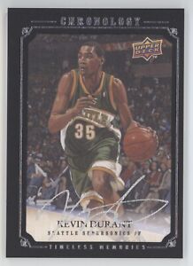 KEVIN DURANT 2007-08 UD CHRONOLOGY #135 TIMELESS MOMENTS ROOKIE AUTO 90/99 RC