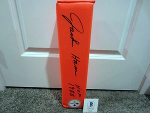 JACK HAM HOF Pittsburgh Steelers SIGNED Auto TOUCHDOWN PYLON w/ BAS COA  - Picture 1 of 2