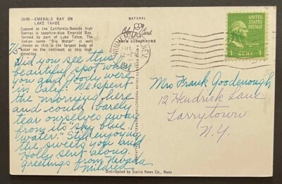 Winnemucca, Nevada Post Card mailed Jul 6, 1951 addressed to Tarrytown, NY - NE - Image 1 of 2