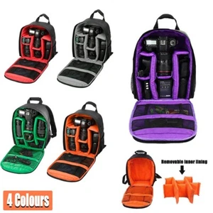 Waterproof SLR Camera Soft Case Bag Backpack Rucksack For Canon Nikon Sony AU - Picture 1 of 21