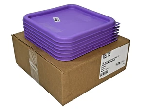6-PK CARLISLE CUADRADOS RECIPIENTES DE ALMACENAMIENTO DE ALIMENTOS TAPA 1197189 6-8 QT 11971 PÚRPURA - Imagen 1 de 8