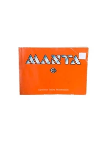OPEL MANTA Owners Manual 1.3S 1.8S 2.0S 2.0E -Auto-Manual (04/1982) E 09 294 385 - Bild 1 von 17