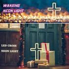 16.1''×12'' Cross Neon Signs Led Hanging / Bedroom Wall Decor✨ W8W7