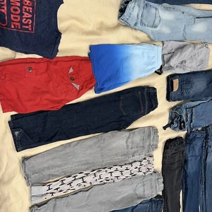 Boys Size 11 Clothing Lot 10 Pair Jeans 6 Shorts One Pajama Pants Sweater - Picture 1 of 20