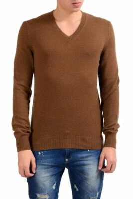 Prada Men's 100% Cashmere Brown V-Neck Sweater Size XS S M L - Image 1 of 4