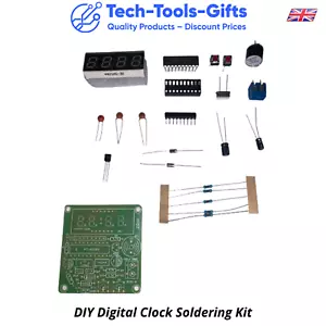 Orologio digitale fai da te kit autocostruzione senza custodia - progetto didattico di apprendimento saldatura - Foto 1 di 4