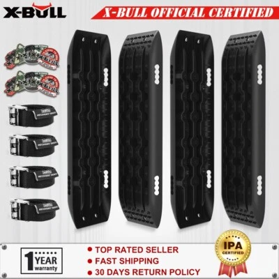 X-BULL Recovery Traction Tracks Boards Tire Ladder Sand  Mud 4WD Black 2Pairs Foto 1 de 4