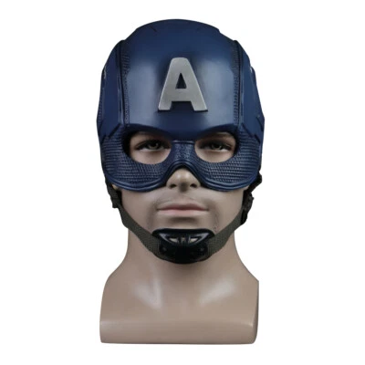 Cosplay Captain America Helmet Endgame Steve Rogers Superhero Mask Props PVC - Image 1 of 4