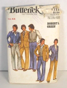 Butterick Vintage 4711 Jacket, Reversible Vest & Pants Men's 44 Pattern Uncut - Picture 1 of 2