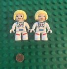 Lego Duplo - Lot Of (2) Blonde Blond Woman Girl Astronaut Space Figures Piece S1