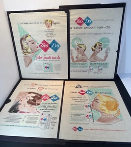 Two-Do shampoo Original Color Art Kay Daumit vintage 16" by 13" Advertising x 4 - Picture 1 of 15
