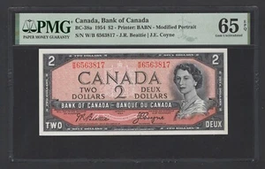 Canada 2 Dollars 1954 BC-38a Uncirculated Grade 65 - Picture 1 of 2
