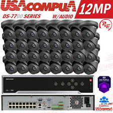 Hikvision 32CH 4K 4MP Security Camera CCTV System MIC 16POE 12MP NVR Lot