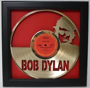 Bob Dylan Framed Black Wood Framed Laser Cut Lp Shadowbox - Picture 1 of 3