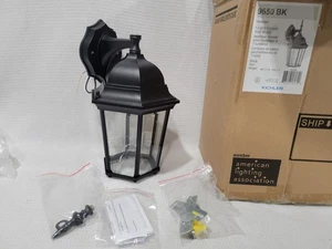 Außenwandleuchte schwarz Kichler Madison 14,75" abgeschrägtes Glas 9650BK - Bild 1 von 8