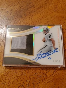 2018 Immaculate #4/10 Sebastian Janikowski Patch On Card Auto Raiders Florida St - Picture 1 of 5