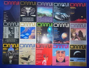 LOT-1st (15) vintage Omni MAGAZINE #1 Oct 1978 thru Dec 1979 FULL RUN NICE SciFi - Foto 1 di 2