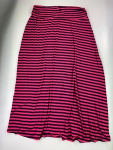 Merona Women's XL Pink and Blue Striped Maxi Skirt - Picture 1 of 3