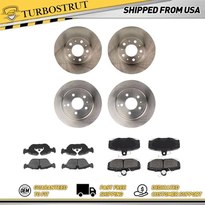 Rotores de freno delanteros y traseros OE pastillas de freno para Volvo 850 1997 2,3 L Foto 1 de 4