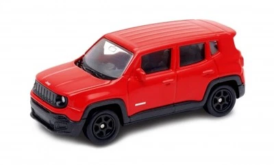 Modellino auto pressofuso Welly Jeep Renegate rosso scala 1:60 1:64 3 pollici - Immagine 1 di 2