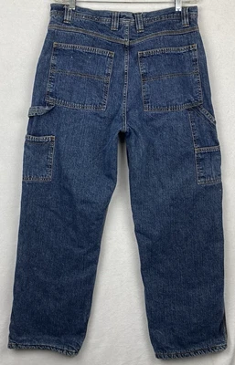 Jean de carpintero forrado de vellón Faded Glory para hombre 33x30 trabajo pesado real 34x28,5 Foto 1 de 4