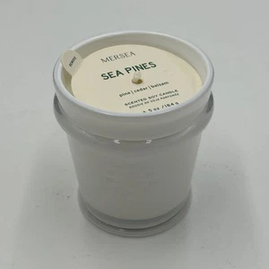 New MER SEA Sea Pines Pine Cedar Balsam Glass Soy Bougie Scented Candle 6.5 Oz - Picture 1 of 5