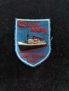 Vintage 'Queen Mary' Long Beach California Embroidered Fabric Patch - Picture 1 of 5