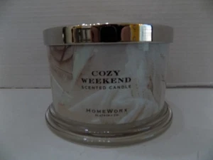 HomeWorx Cozy Weekend Scented Candle 18 oz 4 Wick Harry Slatkin NOS HTF - Picture 1 of 4