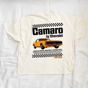 Chevy Camaro Lightning Cream Tee Shirt Large - Picture 1 of 5