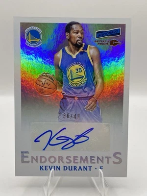 2016-17 Panini Aficionado Kevin Durant #14 Endorsements Autographs Auto /49!! - Image 1 of 2