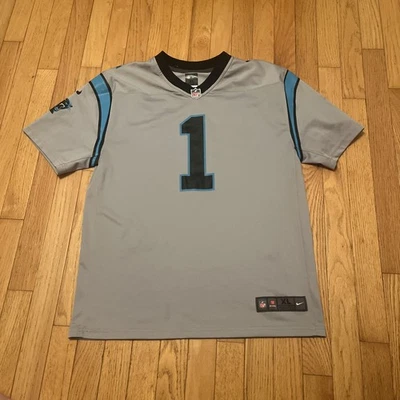 Carolina Panthers Cam Newton NFL Team Apparel Youth XL Rare Gray Jersey - Изображение 1 из 4