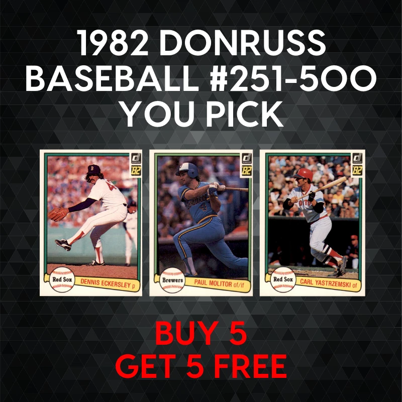 1982 Donruss Baseball #251-500  - YOU PICK - Complete Your Set - Image 1 of 1